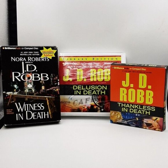 J. D. Robb Compact Disc Thankless in Death, Witness in Death, Delusion in Death - Picture 1 of 3